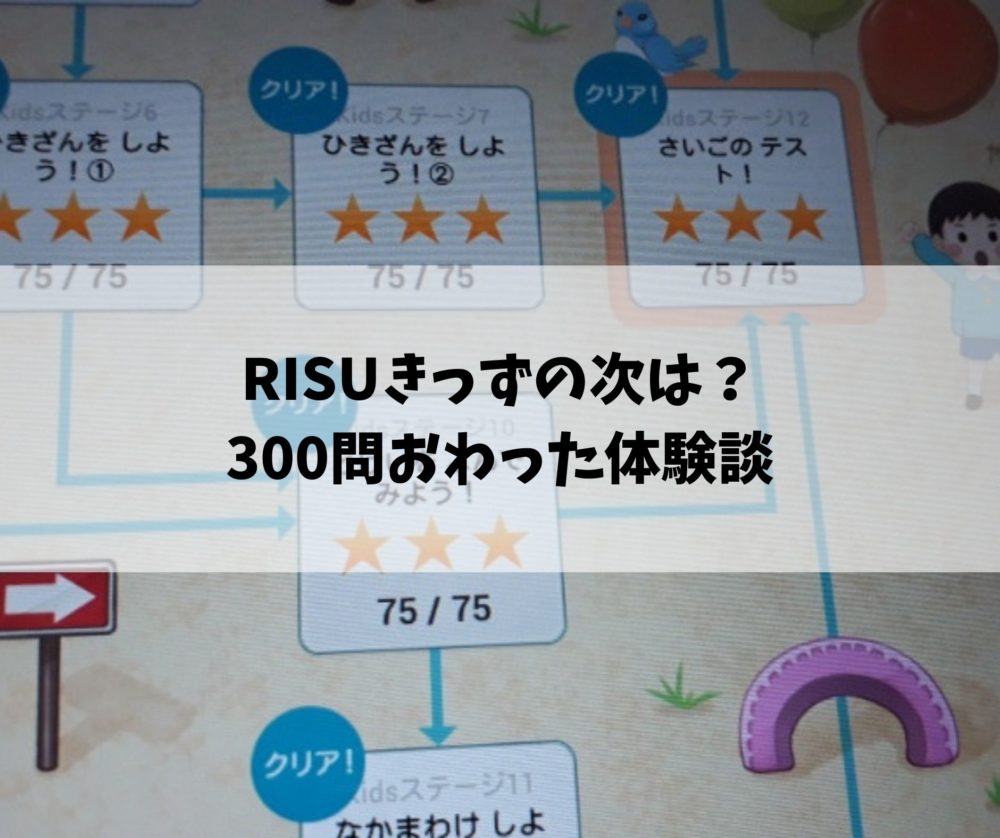 Risuきっず 評判どおりの良問300問をすべて解き終わった体験談 次はどうなる